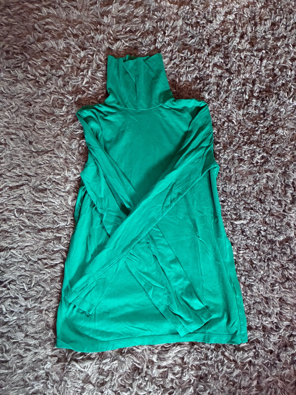 J.Crew Feather Jersey Turtleneck Short Sleeve Top in Green Size XS Like New